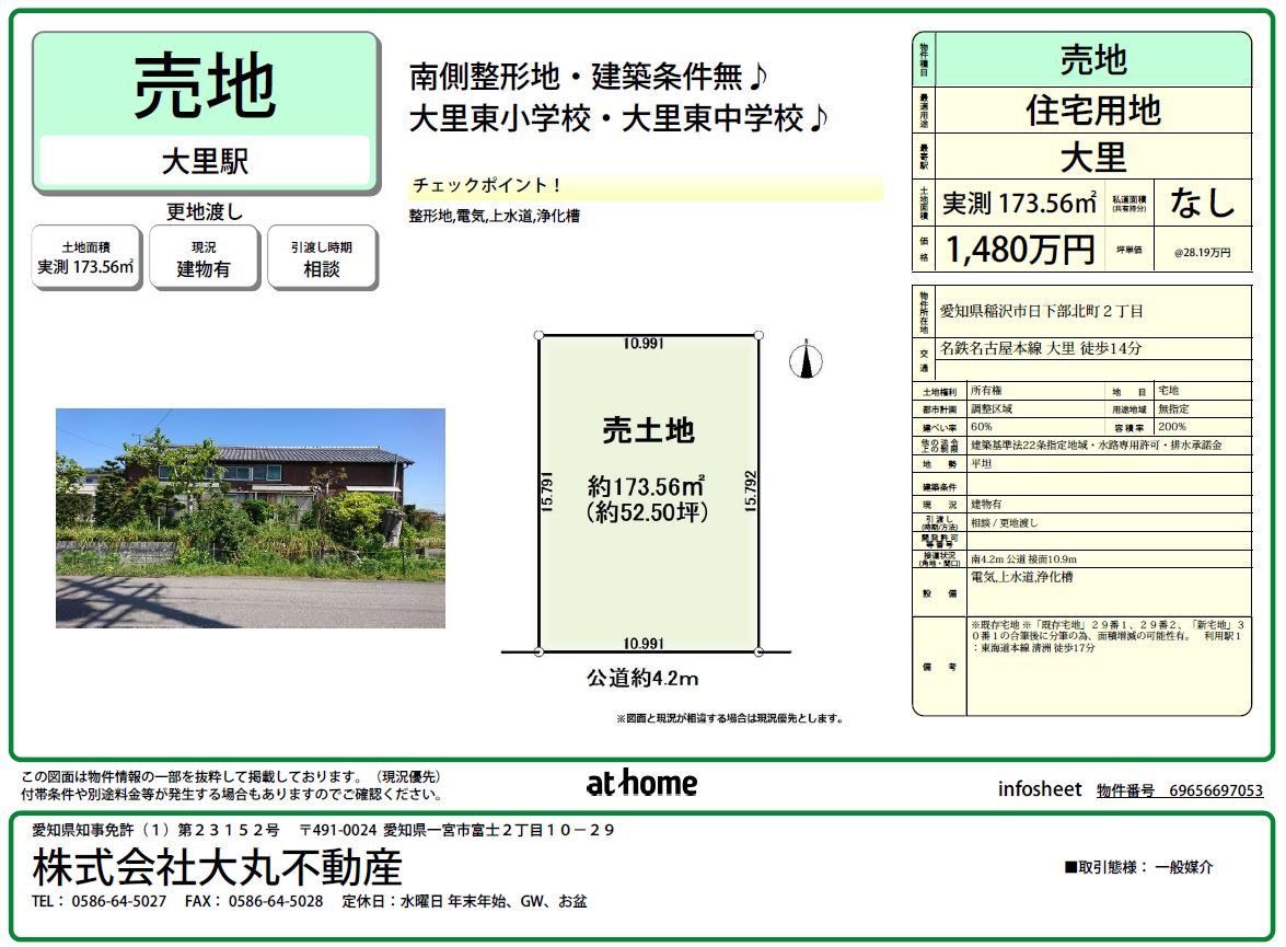 日下部北町1480万